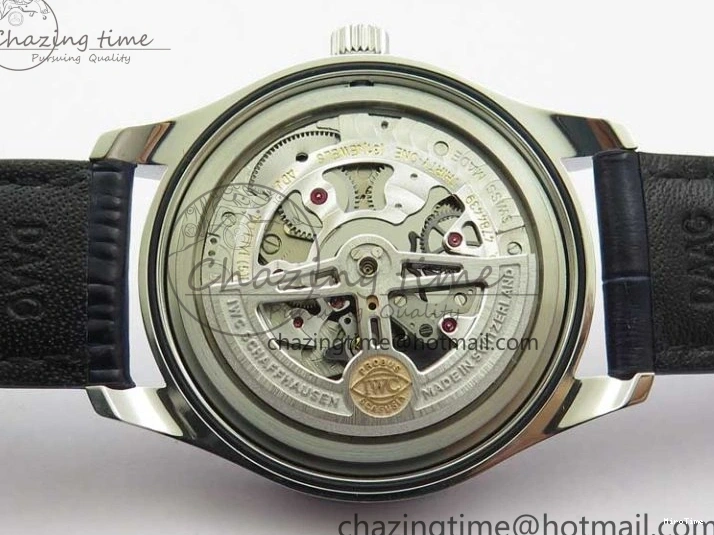 MIROTIME 0409 Packable Portuguese IW358304 ZF 1:1 Best Edition SS White Dial Blue Markers on Leather Strap A 7079